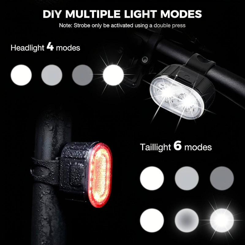 Rechargeable Bike Lighting Fro - Bike Light Front Rear 评论和价格
