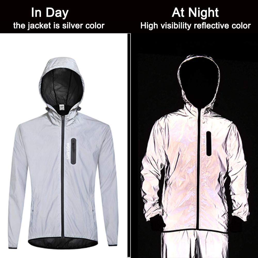 WOSAWE Men's Fully Reflective  - Cycling Rain Jacket Commute 评论和价格