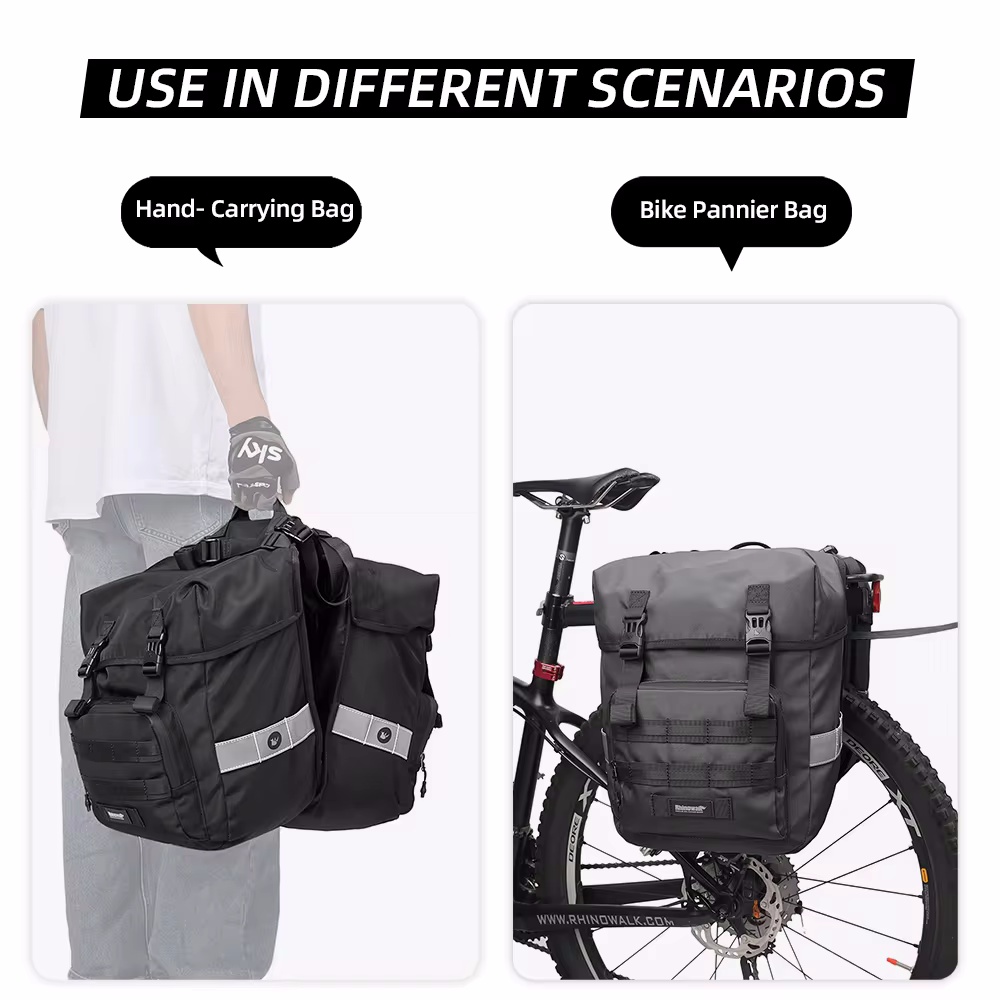 40L Bicycle Pannier Bag 2 in 1 - Panniers Waterproof Rear 评论和价格